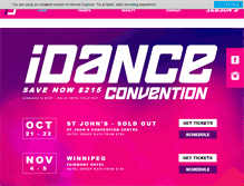 Tablet Screenshot of idanceconvention.com